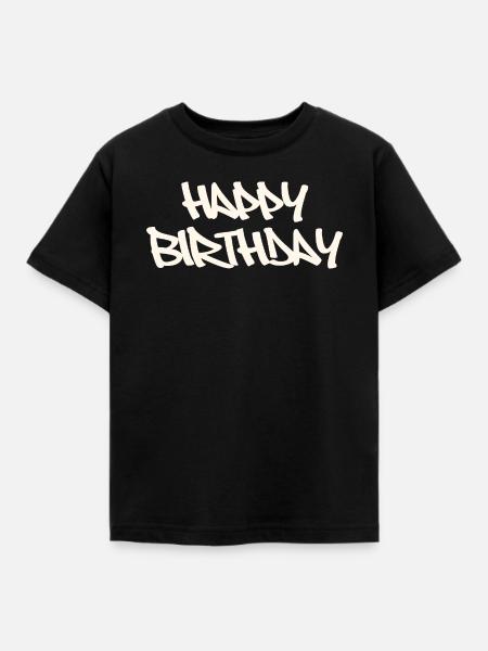 Happy Birthday - Kinder T-Shirt - Schwarz
