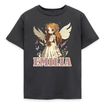 Emilia - maiden name - fairy - Kids' T-Shirt - dark grey - Front - AI Model Kid Female (0cm)