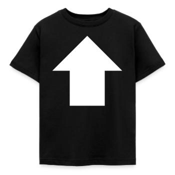 Pfeil-oben-Schild - Kinder T-Shirt - Schwarz - Vorne - AI Model Kid Female (0cm)
