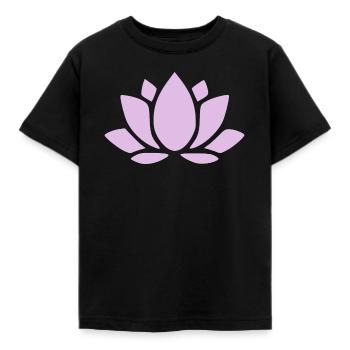 Fleur de lotus Fleur de lotus Fleur de lotus Fleur de violette Fleur de yoga - T-shirt Enfant - noir - Devant - AI Model Kid Female (0cm)