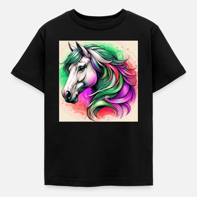 cheval - T-shirt Enfant - noir