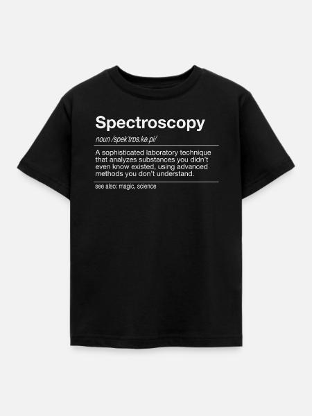 Spektroskopie FTIR UV/VIS Raman Analyse Spektrum - Kinder T-Shirt - Schwarz