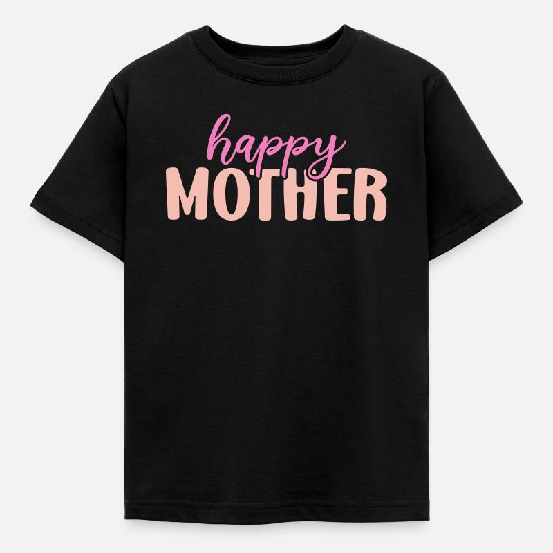 Mère heureuse - T-shirt Enfant - noir