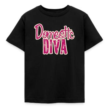 Diva domestique - T-shirt Enfant - noir - Devant - AI Model Kid Female (0cm)