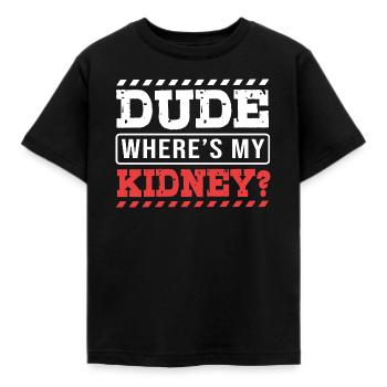 Nierenspender Spender Niere - Kinder T-Shirt - Schwarz - Vorne - AI Model Kid Female (0cm)