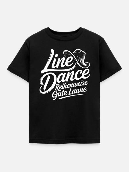 Line Dance Gute Laune - Kinder T-Shirt - Schwarz