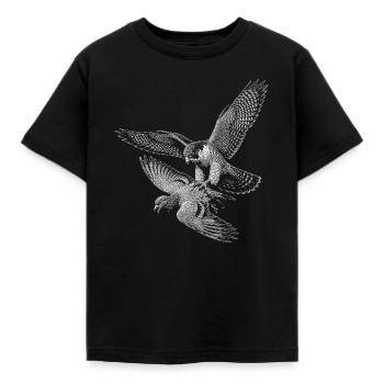 faucon pèlerin - T-shirt Enfant - noir - Devant - AI Model Kid Female (0cm)