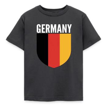 Germany Shield Flag Design - Kids' T-Shirt - dark grey - Front - AI Model Kid Female (0cm)