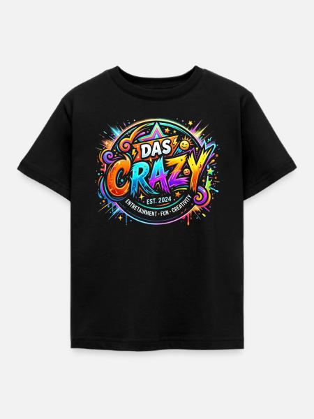 DAS CRAZY Neon Explosion - Kinder T-Shirt - Schwarz