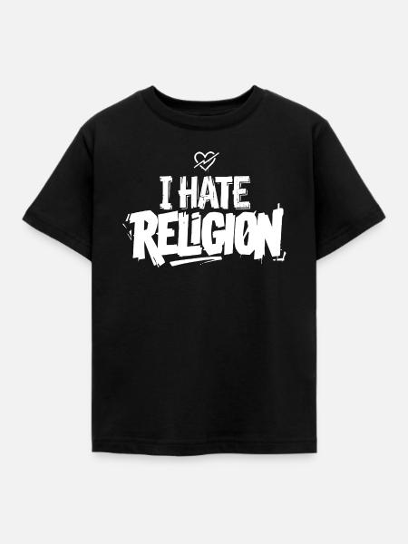i hate religion - Kinder T-Shirt - Schwarz