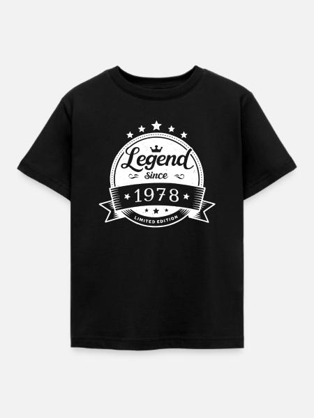 Legend since 1978 - Emblem - Kinder T-Shirt - Schwarz