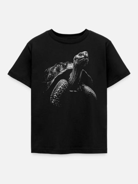 Schildkröte - Kinder T-Shirt - Schwarz