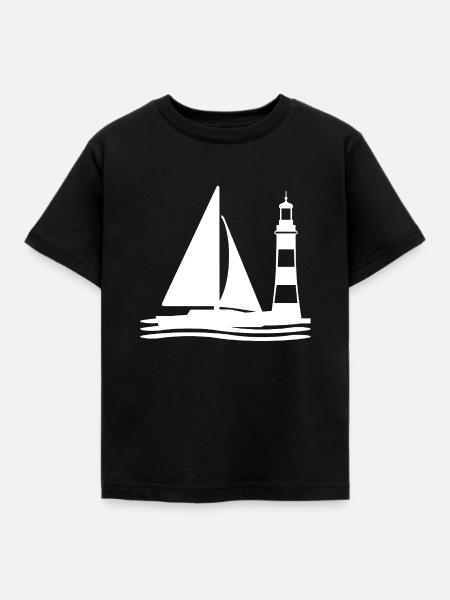 Segeln - Kinder T-Shirt - Schwarz