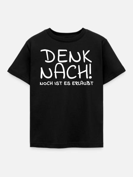 DenkNach - Kinder T-Shirt - Schwarz