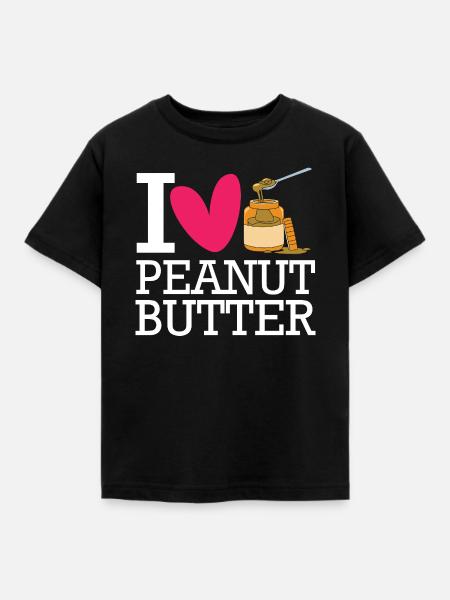 Erdnussbutter - Kinder T-Shirt - Schwarz