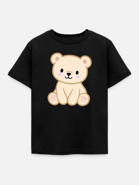 Bunter Teddybär für Kinder - Kinder T-Shirt - Schwarz