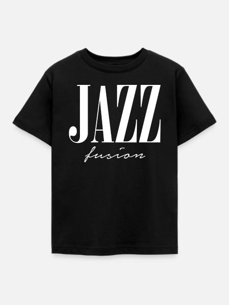 Jazz Fusion Typografie-Logo - Kinder T-Shirt - Schwarz