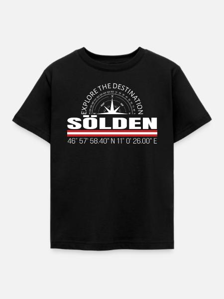 Sölden - Kinder T-Shirt - Schwarz