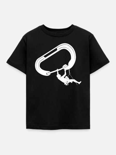 klettern bouldern felsklettern berge Bergsport - Kinder T-Shirt - Schwarz