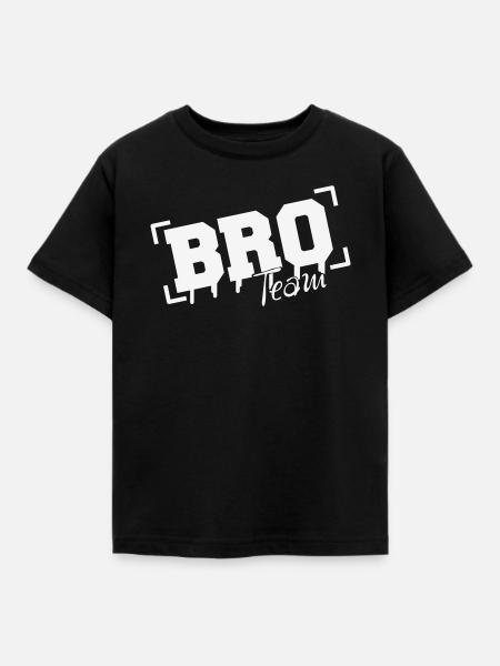 BRO Team Blockschrift Logo - Kinder T-Shirt - Schwarz
