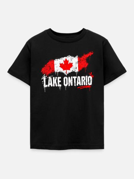 Take Ontario Graffiti Flag - Kinder T-Shirt - Schwarz