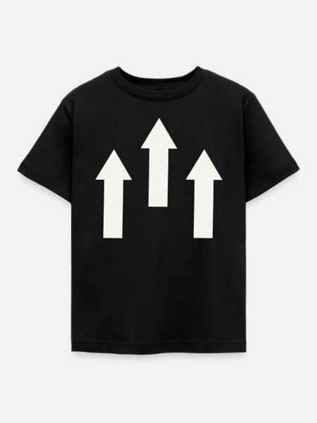 Dreifache Aufwärts-Pfeile - Kinder T-Shirt - Schwarz