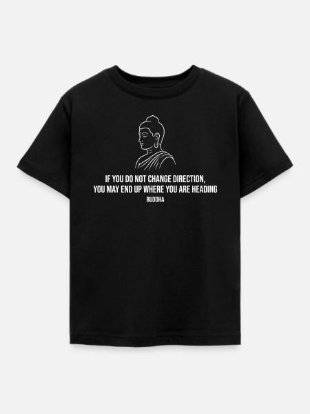 Buddha-Philosophiezitat - Kinder T-Shirt - Schwarz