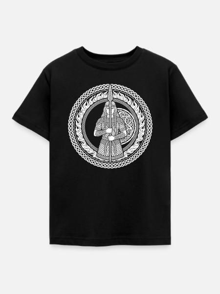 Brünhild im Flammenring – Nibelungenlied - Kinder T-Shirt - Schwarz