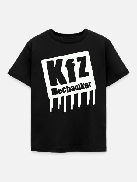 KIZ Mechaniker Logo - Kinder T-Shirt - Schwarz