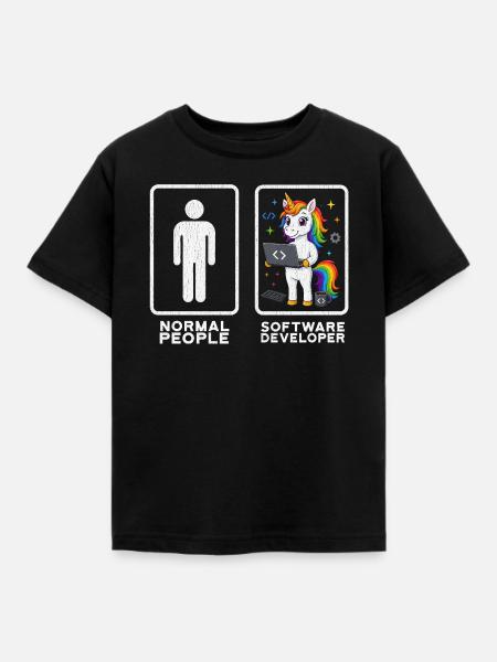 Softwareentwickler Frauen - Kinder T-Shirt - Schwarz
