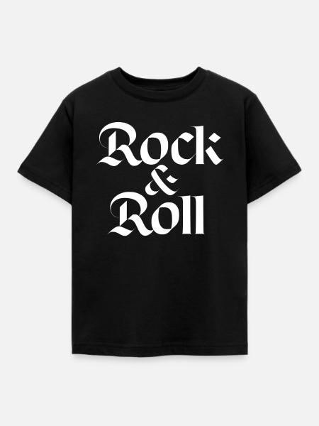Rock'n'Roll-Gothic-Typografie - Kinder T-Shirt - Schwarz