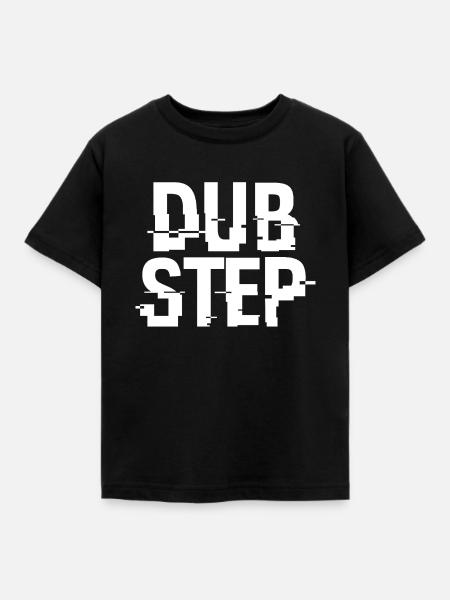 Dubstep-Glitch-Typografie - Kinder T-Shirt - Schwarz