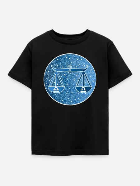 Sternzeichen: Waage - Kinder T-Shirt - Schwarz
