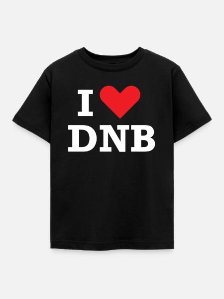 Ich liebe DNB-Musik - Kinder T-Shirt - Schwarz