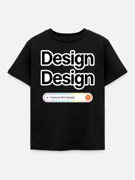 NOAI-Design - Kinder T-Shirt - Schwarz