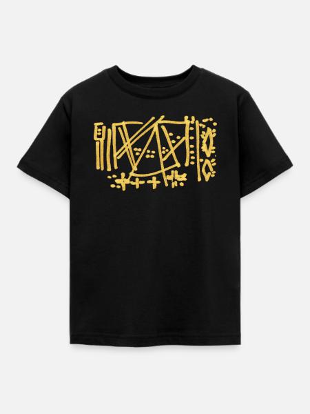 Wikinger Muster Abstrakt - Kinder T-Shirt - Schwarz