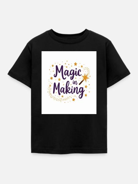 Magie in der Entstehung - Kinder T-Shirt - Schwarz