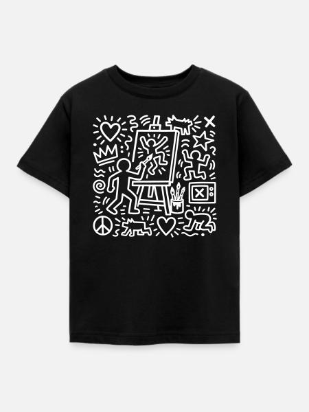 Kunst - Kinder T-Shirt - Schwarz