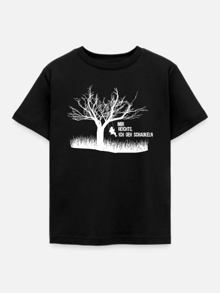 Mir reichts ich geh Schaukeln - Kinder T-Shirt - Schwarz