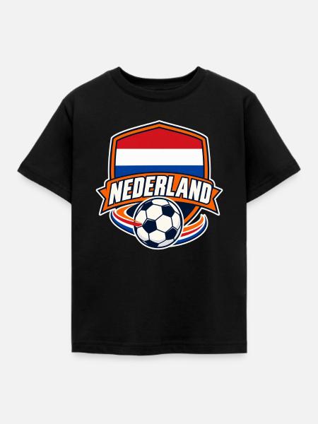 Niederlande Fußball - Kinder T-Shirt - Schwarz