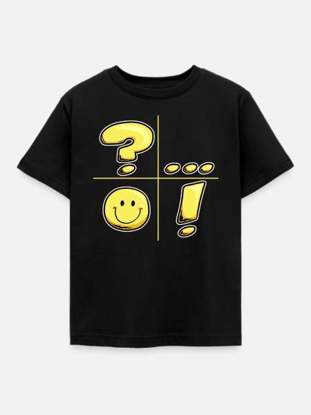 Interpunktion - Kinder T-Shirt - Schwarz