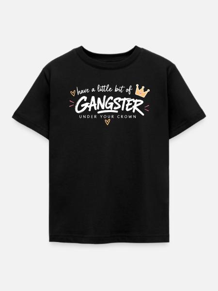 Kronen-Gangsta Unter Deiner Krone - Kinder T-Shirt - Schwarz