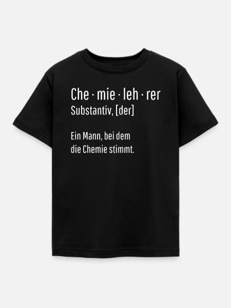 Chemielehrer Substantiv Definition Geschenk - Kinder T-Shirt - Schwarz