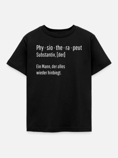 Physiotherapeut Substantiv Definition Geschenk - Kinder T-Shirt - Schwarz