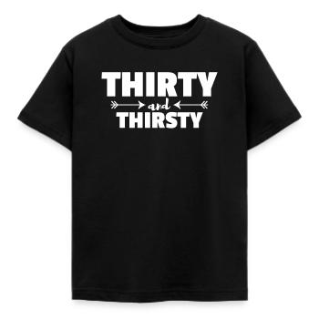 Trente et soif cadeau d’anniversaire de 30 ans - T-shirt Enfant - noir - Devant - AI Model Kid Female (0cm)