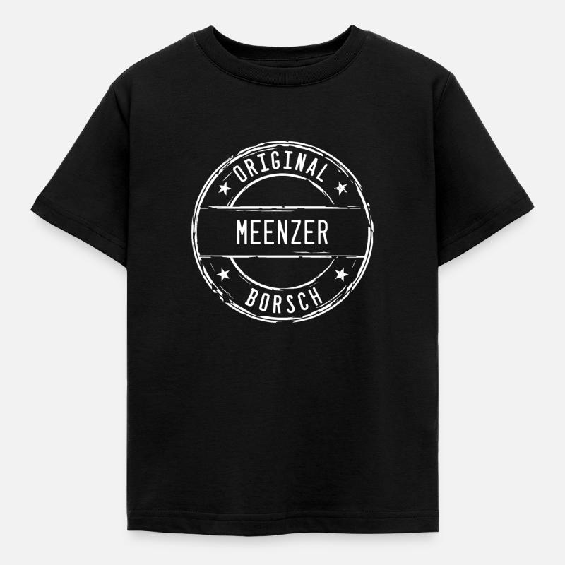 Mainz Meenz Meenzer Borsch Junge Stempel Karneval - Kinder T-Shirt - Schwarz