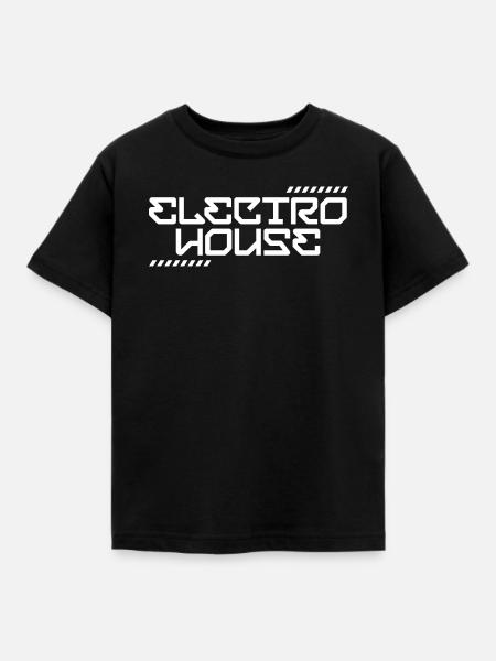 Electro House Musik-Logo - Kinder T-Shirt - Schwarz