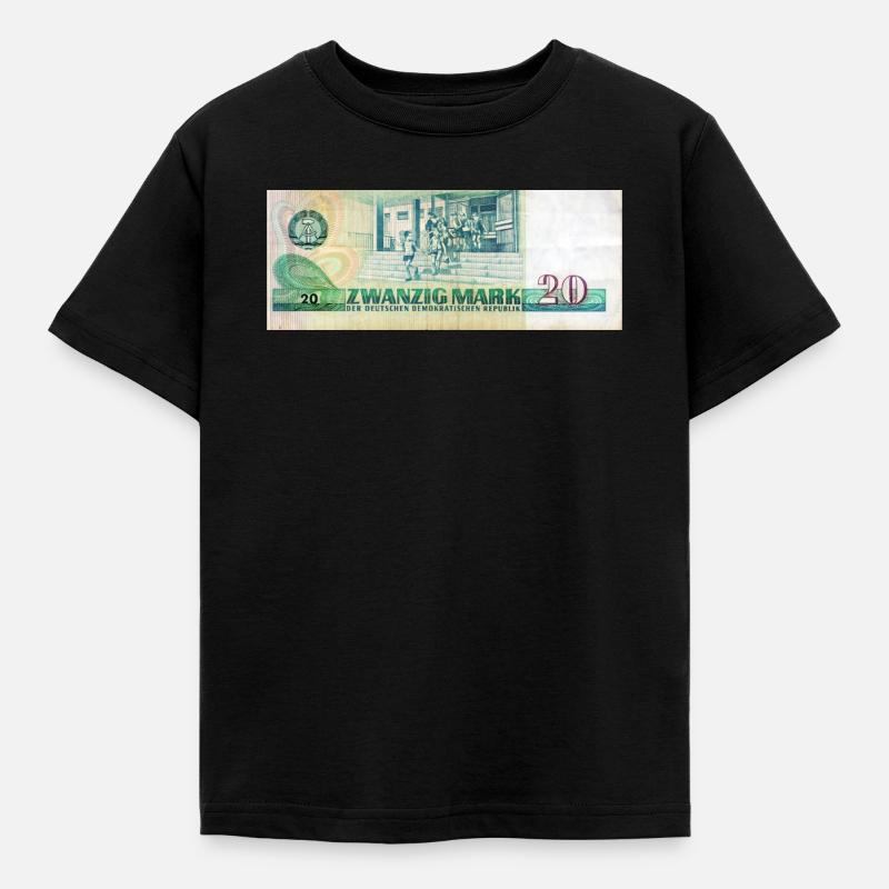 20 mark der ddr - Kinder T-Shirt - Schwarz