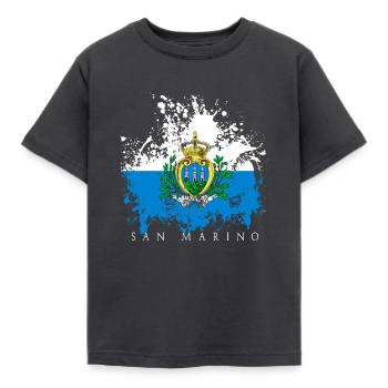 Saint-marin europe drapeau drapeau personnes état - T-shirt Enfant - charbon - Devant - AI Model Kid Female (0cm)