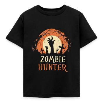 Chasseur de zombies halloween - T-shirt Enfant - noir - Devant - AI Model Kid Female (0cm)